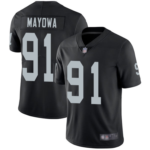 Men Oakland Raiders nike_raiders_2587Limited Black Benson Mayowa Home Jersey NFL Football #91 Vapor Untouchable Jersey->oakland raiders->NFL Jersey